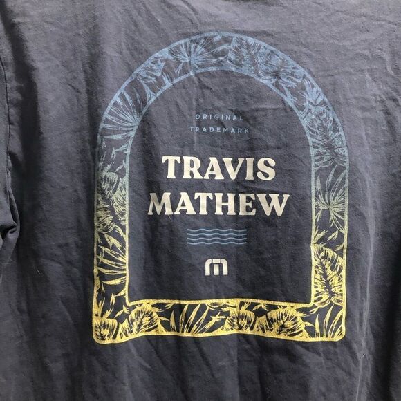 Men’s Travis Mathew Size Medium (M) Navy Graphic Short Sleeve T-Shirt - Picture 3 of 5